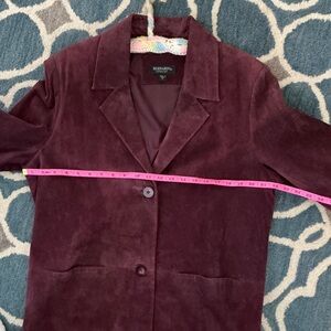 Bernardo Rich Purple Suede Leather Jacket